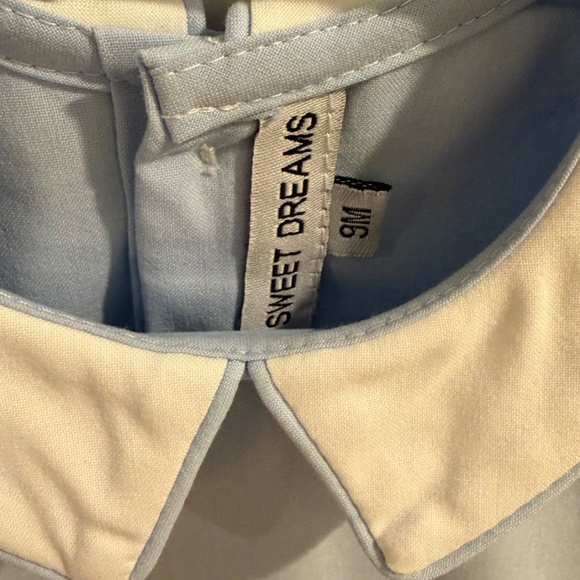 Sweet Dreams Blue Bubble with Peter Pan Collar, 9M, Like New - Picture 3 of 5